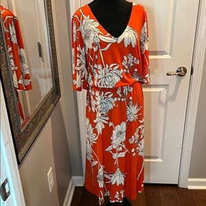 Floral Orange Dress